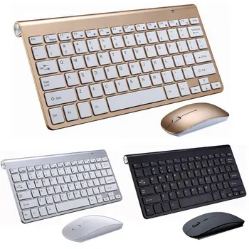 2.4 G Bevielis Klaviatūros ir Pelės Pelninga Mini Klaviatūra, Pelė Combo Set For Notebook Laptop KOMPIUTERIO Kompiuterinių Smart TV