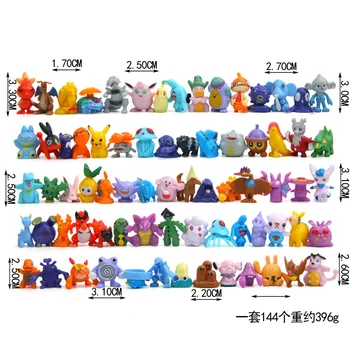 2,5 cm-3cm Takara Tomy Pokemon Pikachu 192 įvairių stilių, 24 vnt /maišas naujos kolekcijos lėlės veiksmų pks duomenys modelis žaislai