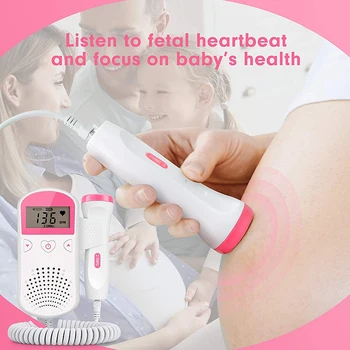 2.5 MHz Vaisiaus Doplerio Kūdikio širdies Plakimas Stebėti FHR LCD Zondas Nėštumą Moterų Vaisiui