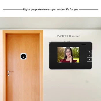 2.8 colių LCD Skaitmeninis Doorbell Kamera, Naktinio Matymo Viewer Elektroninis Vaizdo Durų Bell Akutė Lauko Durys Akių Smart Home