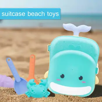 2 in 1 Vaikų Vasaros Lauko, Smėlio Formų, Žaislų, Kūrybinės Paplūdimio Žaislų Rinkinys Kūdikių Maudymosi Žaislai su Lagaminą Vaikai Paplūdimio Žaidimas Žaislai
