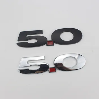 2 Vnt 3D Metalo 5.0 Emblema Universalus Logotipas Ženklelis Automobilių Kėbulo Pusės Sparno Apdaila Lipduką 