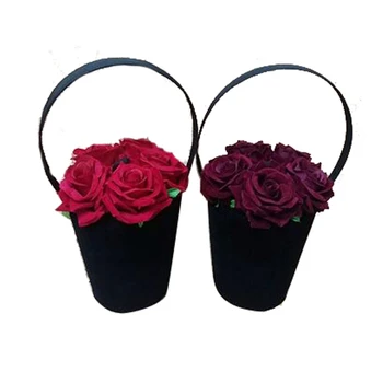 2020 naujų Dizainerių Rankinės Moterims Nešti Maišą Vintage Stiliaus Gėlių Kibirą, Krepšiai, raudona rožė Vakarą maišelis, Elegantiška moteris