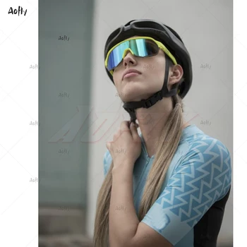2020Kafitt Mėlyna Porų Triatlonas Trumpas Rankovės Dviračių Jersey Rinkiniai Skinsuit Maillot Ropa Ciclismo Dviračių Drabužių Nuoma Jumpsuit