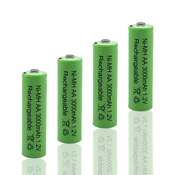 2021 AA baterijos, įkraunamos AA baterijos, 1.2 V didelės galios, aukšto tankio, 3000mAh, AA, įkraunamas, Nimas žaislas baterija