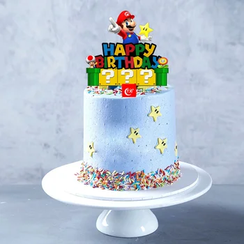 2021 Akrilo Happy Birthday Cake Toppers Spalvinga Vaikų Dienos Cupcake Rėžtuvės Vaikams, Kūdikio Gimtadienio Tortas, Papuošimai