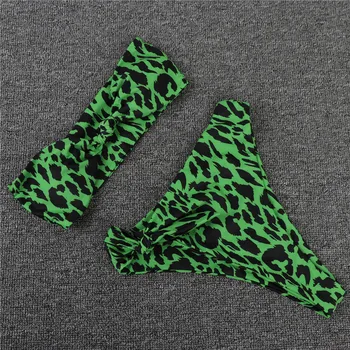 2021 Europos ir Amerikos Nauji, Gryno Bikini Mazgas, Leopardas spausdinimui Ins Moterų maudymosi kostiumėlį Trikampis Apatiniai Moterų Seksualus maudymosi kostiumėlis