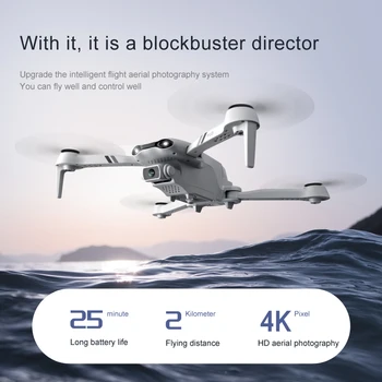 2021 F10 Drone Su 4K Dual Camera 5G WiFi GPS Skrydžio 25 Minutes RC Sraigtasparnis Platus Kampas Atstumas 2000m Profesinės Quadcopter