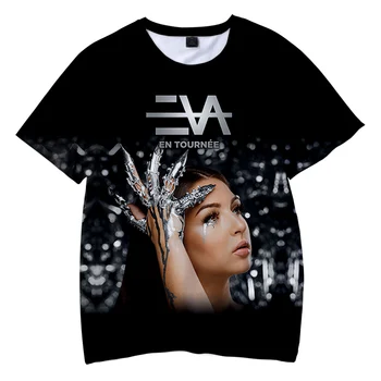 2021 Karšto Pardavimo prancūzų Dainininkė EVA Karalienė 3D Atspausdintas T-shirt Vyrai/moterys Atsitiktinis Trumpas Rankovės O-Kaklo Harajuku Mados Viršūnes Palaidinukė