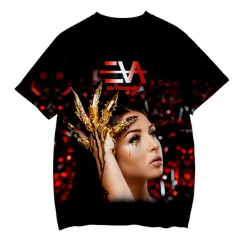 2021 Karšto Pardavimo prancūzų Dainininkė EVA Karalienė 3D Atspausdintas T-shirt Vyrai/moterys Atsitiktinis Trumpas Rankovės O-Kaklo Harajuku Mados Viršūnes Palaidinukė