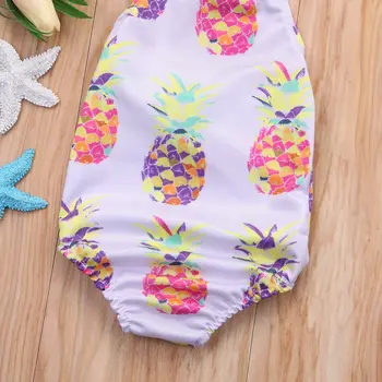 2021 m. Nauja Baby Girl Ananasų Spausdinti Apynasrio maudymosi kostiumėlį, maudymosi Kostiumėliai 0-24M Kūdikiams, Vaikiška Vaikų Vasaros Laisvalaikio vientisi Maudymosi Kostiumas
