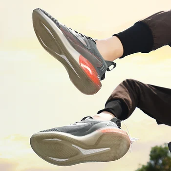 2021 m. vasarą, naujas stilius lengvas ir patogus 3-jų spalvų tendencija vyriški sportiniai batai didelio dydžio skristi austi laisvalaikio bateliai