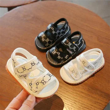 2021 Mados spausdinimo kūdikių sandalai Berniukų ir mergaičių vasaros minkštas-soled neslidus vaikiška avalynė 0-2 metų amžiaus kūdikiams sandalai 15-19