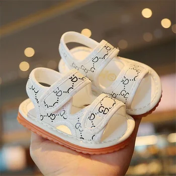 2021 Mados spausdinimo kūdikių sandalai Berniukų ir mergaičių vasaros minkštas-soled neslidus vaikiška avalynė 0-2 metų amžiaus kūdikiams sandalai 15-19