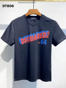 2021 Užjūrio Autentiški NAUJA, T-Shirt D2 O-Kaklo trišakiai Trumpi rankovėmis Viršūnes DSQ2 Vyrų Drabužiai DT806