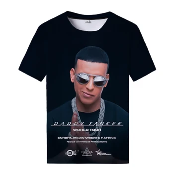2021Hip Hop Dainininkas, Reperis Daddy Yankee 3d Print T Shirt Punk Hip-Hop Puloveris Palaidinukė Unisex Spausdinti Viršūnės
