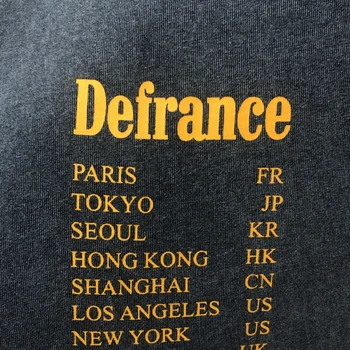 2021ss Defrance T-shirt Vyrai Moterys Vintage Plauti Kad Senas Arnodefrance Tee Viršūnės