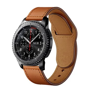 22mm Watchband Samsung Galaxy Žiūrėti 3 45mm 46mm aktyvios 2 Pavara S3 pasienio odos linijos apyrankę Huawei žiūrėti gt 2/2e Dirželis