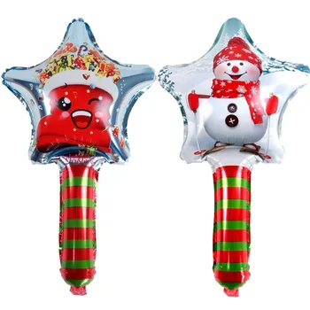 24 colių Kalėdų pripučiamas lazdas cukranendrių saldainiai briedžių galvos meduoliai su imbiero priedais vyras sniego gimtadienio puotą prekes