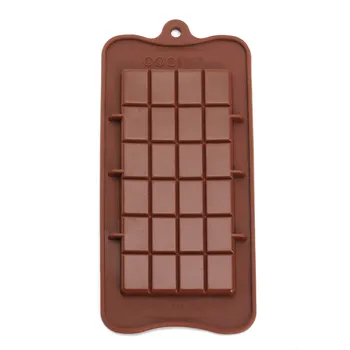 24 Ertmės Silikono Šokolado Pelėsių Candy Maker Cukraus Pelėsių Baras Blokuoti Ledo Plokštelėje Tortas Bakeware Virtuvės Kepimo Įrankis AUG889