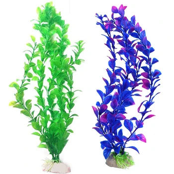 25cm Vandens Žuvų Bakas Kraštovaizdžio Akvariumo Dekoras Žalia/Violetinė Dirbtinės Plastikinės Vandens Žolės Piktžolių Augalų Ornamentais