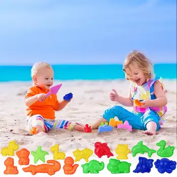 27PCS Liejimo Smėlio Žaislai Statybos Rinkiniai vaikų Vasaros Paplūdimio Smėlio Žaislai, Smėlio žaidimų Rinkinys Su Pilies Gyvūnų Smėlio Formų Ir Įrankiai