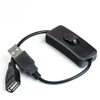 28cm Black USB Kabelis Vyrų ir Moterų su Jungikliu ON/OFF, Kabelio Pratęsimas Perjungti USB Lempa USB Ventiliatorius Elektros Linija