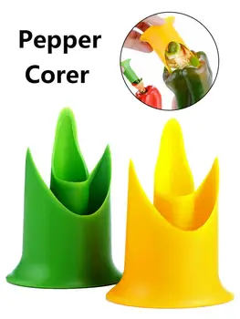 2in1 Chili Peper Bell Jalapeno Corer Zaad Valiklis Pipirai, Paprikos Cutter Corer Slicer Vaisių Dunschiller Keukengereedschap