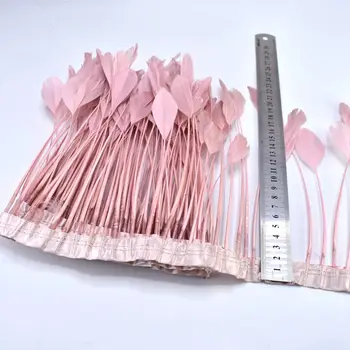 2Meters Oda rožinė Žąsų Plunksnų apdailos juostelės, skirtos Siuvimo, drabužių 
