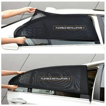 2vnt Automobilio Saulės Šešėliai Lange Ju Aukštos Kokybės Auto Anti Uodai skėtį nuo saulės Akių Padengti UV Protector