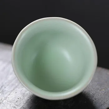 2vnt/komplektas Ru Krosnies Arbatos Puodelio Kung Fu patys puodeliai Teaware Kinų Stiliaus Drinkware Azure Puodelis Virtuvės Kungfu Įrankis