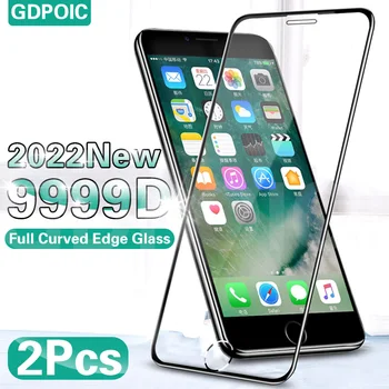 2vnt Lenktas Krašto Apsaugos Stiklo iPhone SE 2020 7 8 6 6s Plius Grūdintas Stiklas Screen Protector, iPhone, SE 2020 m. 7 Stiklo