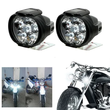 2vnt Motociklo 6 LED Žibintų labai Šviesus Darbo Vietoje Šviesos Motorolerių Elektros Lemputė, Papildomas Galvos Lemputė