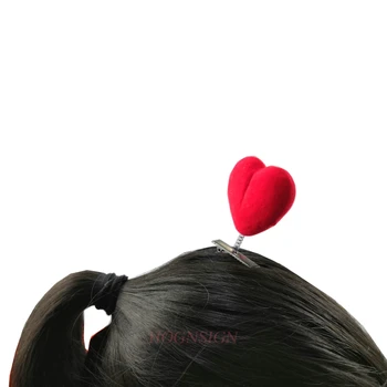 2vnt plaukų įrašą Meilė širdies Plaukų Įrašą Augalai Rodo, Moe Artefaktas Mažas Miaofa Įrašą Galvos Ilgos Žolės Trenktas Animacinių filmų Šukuosena Gėlių