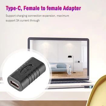 2vnt USB 3.1 C Tipo Moteris Female Jungtis Išplėtimo Jungties Adapteris