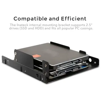 2X 2.5 colio SSD 3,5 colių Vidaus Standžiojo Disko Montavimo Rinkinio Laikiklis (SATA Duomenų Kabeliai ir Elektros Kabeliai Komplekte)