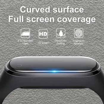 3 Vnt Ekrano Apsauginė Plėvelė Xiaomi Mi Juosta 5 Anti-scratch Smart Apyrankę Pilnas draudimas Screen Protector-Ultra plonas HD Filmas