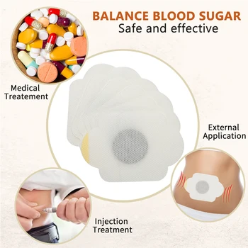 30pcs cukriniu Diabetu Pleistras sumažinti Kraujo Gliukozės Cukraus Balansas Medicinos Gipso Vaistažolių Stabilizuoja Cukraus kiekį Kraujyje Sveikatos Priežiūros Naujas A605