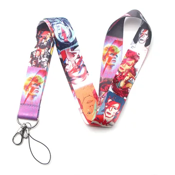 30pcs David Bowie Meno Key Chain webbings juostelės ant Kaklo Dirželis, Telefono Klavišų ID Kortelės Animacinių filmų Lanyards