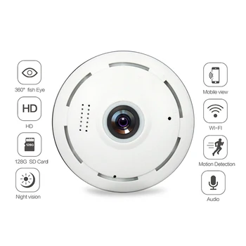 360 Laipsnių Home Security, IP Kamera, Patalpų 960P Smart Panorama IPC P2P Belaidžio Fisheye Objektyvas, VAIZDO Kamera, Wifi Kūdikio stebėjimo