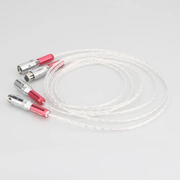 3AG Vieną Sidabro Hifi audio kabelis XLR sujungimo kabelis su Aukso padengtą kištukas Stiprintuvas CD grotuvas