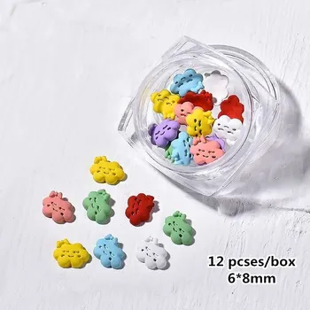 3D Candy Spalva Širdies Debesys Spalvinga Nagų Smeigės Japonijos Manikiūro Nagų Šypsena Apdailos nagų Dailės Nagų Salonas