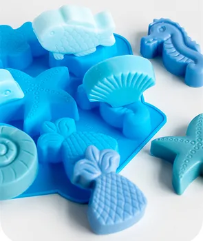 3D Delfinų Rankų darbo Muilas Silikono Formų Skirti Pyragas Apdaila Polimero Molis Formų Vandenyno Rankų darbo Muilo Formų
