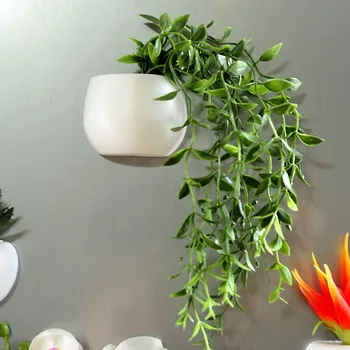 3D Dirbtinių Gėlių Magnetas Sultingi Augalų Šaldytuvas aplinkosaugos ¾enklelis, Kabančių Augalų Vaza Vazoninių Dekoro Šaldytuvas Lipdukas