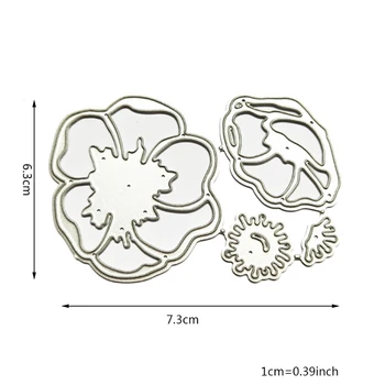 3D Gėlių Metalo Pjovimo Miršta Trafaretas Scrapbooking 