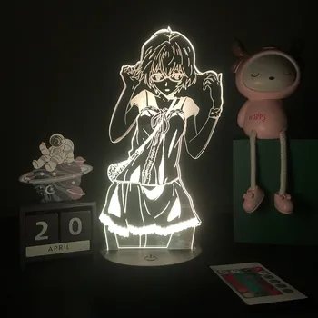 3d Led Lempos Evangelion Anime, Miegamojo Dekoratyviniais naktinė lempa Gimtadienio Dovana Akrilo Led Nakties Šviesos Ayanami Rei Pav.