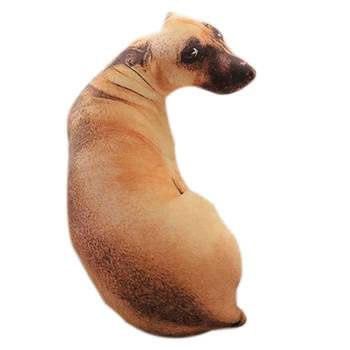 3D Mielas Lenkimo Šuo Spausdinti Mesti Pagalvę Tikroviška Gyvūnų Juokingas Šuo Galvos Cosplay Vaikų Mėgstamiausias Žaislas Pagalvėlių Namuose