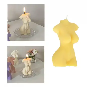 3D Moterų Kūno Formos Žvakė Moters Liemens Žvakė Nuogo Kūno Formos Vaško Statula Urmu Meno Namų Dekoro gimtadienio kvepalų vaškas pav.