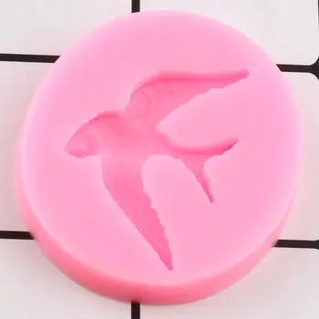 3D Nuryti Paukščių Silikono Formų Papuošalai Polimero Molis Formos Šokoladiniai Saldainiai, Pelėsių 