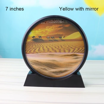 3D Peizažai Tapybos Hourglasses Judantis Skystis Smėlio Stiklo Rėmo Namų Darbalaukio Dekoro C1